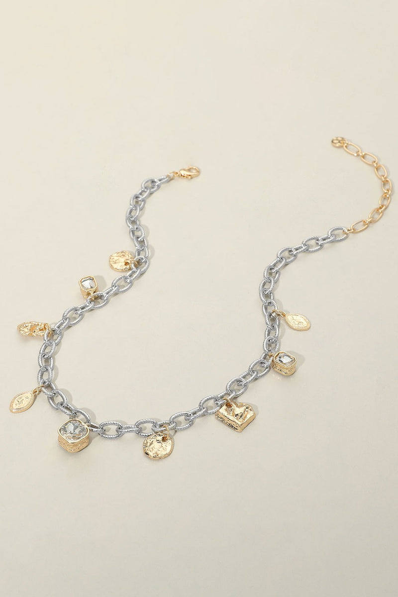 Two Tone Charm Necklace