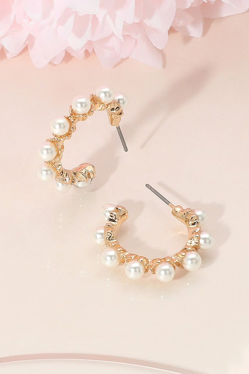 Pearl Hoop Earrings DOORBUSTER