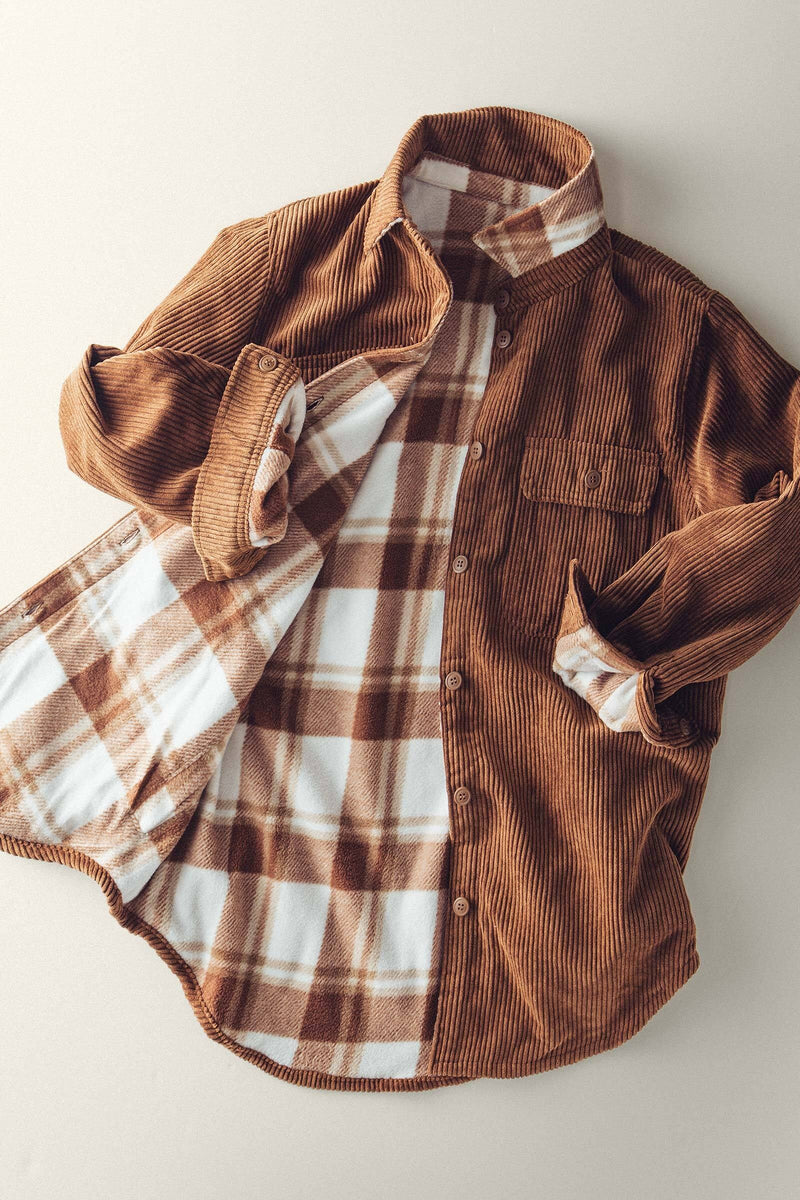 Into The Night Cozy Shacket - Brown