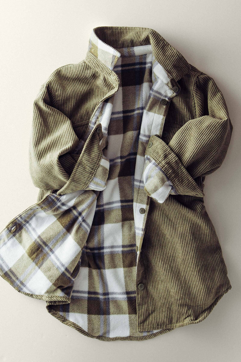 Into The Night Cozy Shacket - Olive