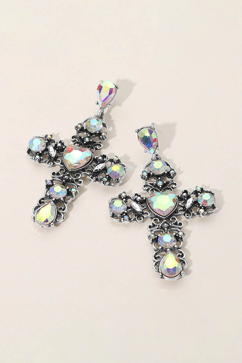 Heart Cross Earrings