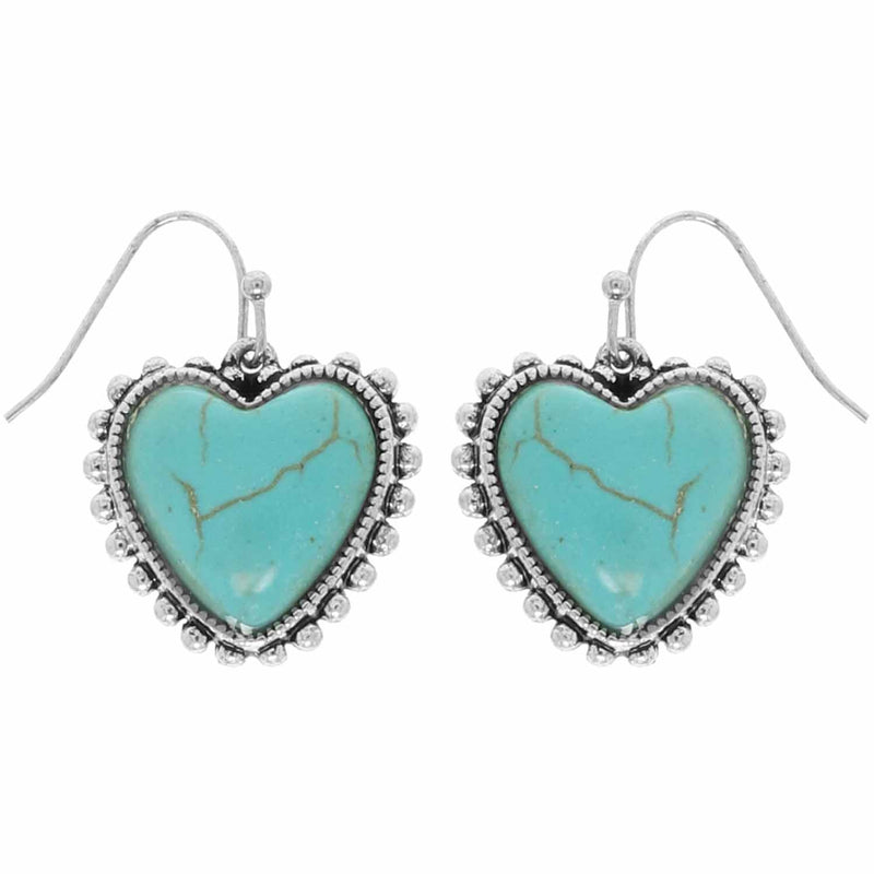 Turquoise Heart Earrings
