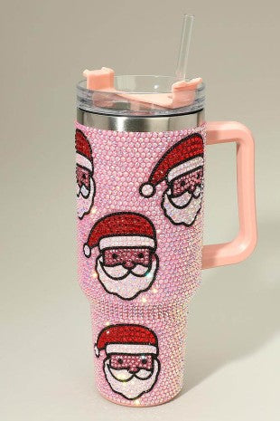 Rhinestone Santa Tumbler 40oz