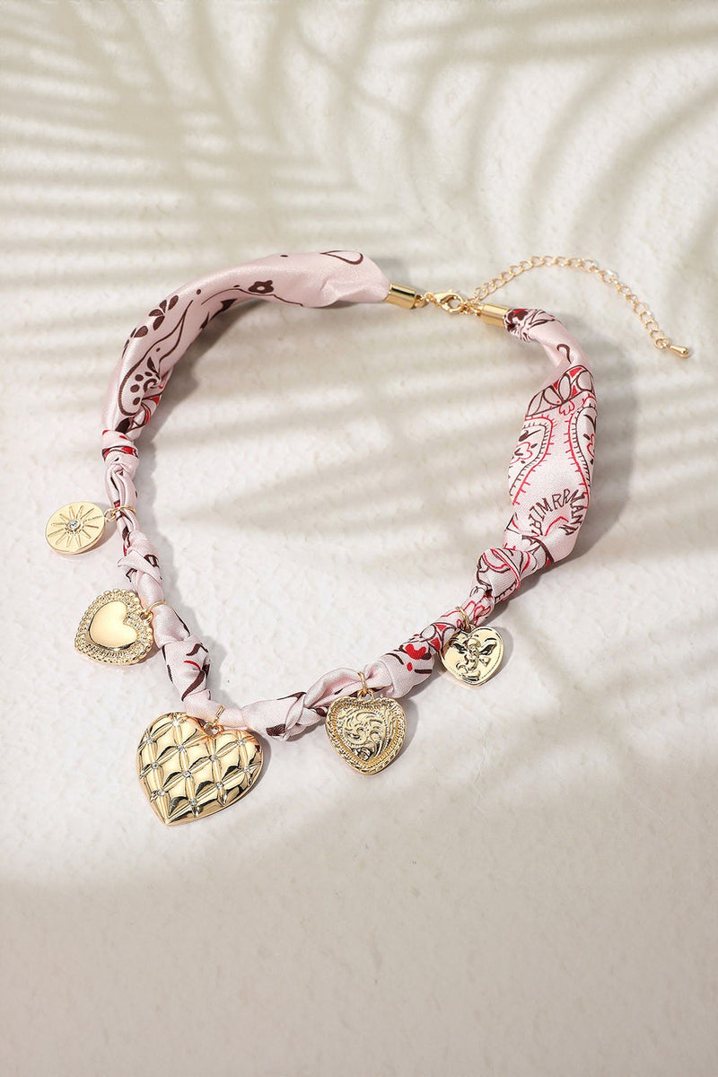 Prissy Pink Charm Necklace