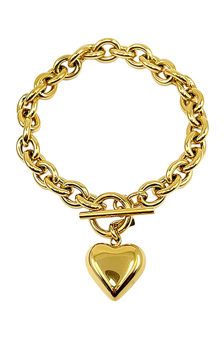 Be Still My Heart Bracelet - Gold