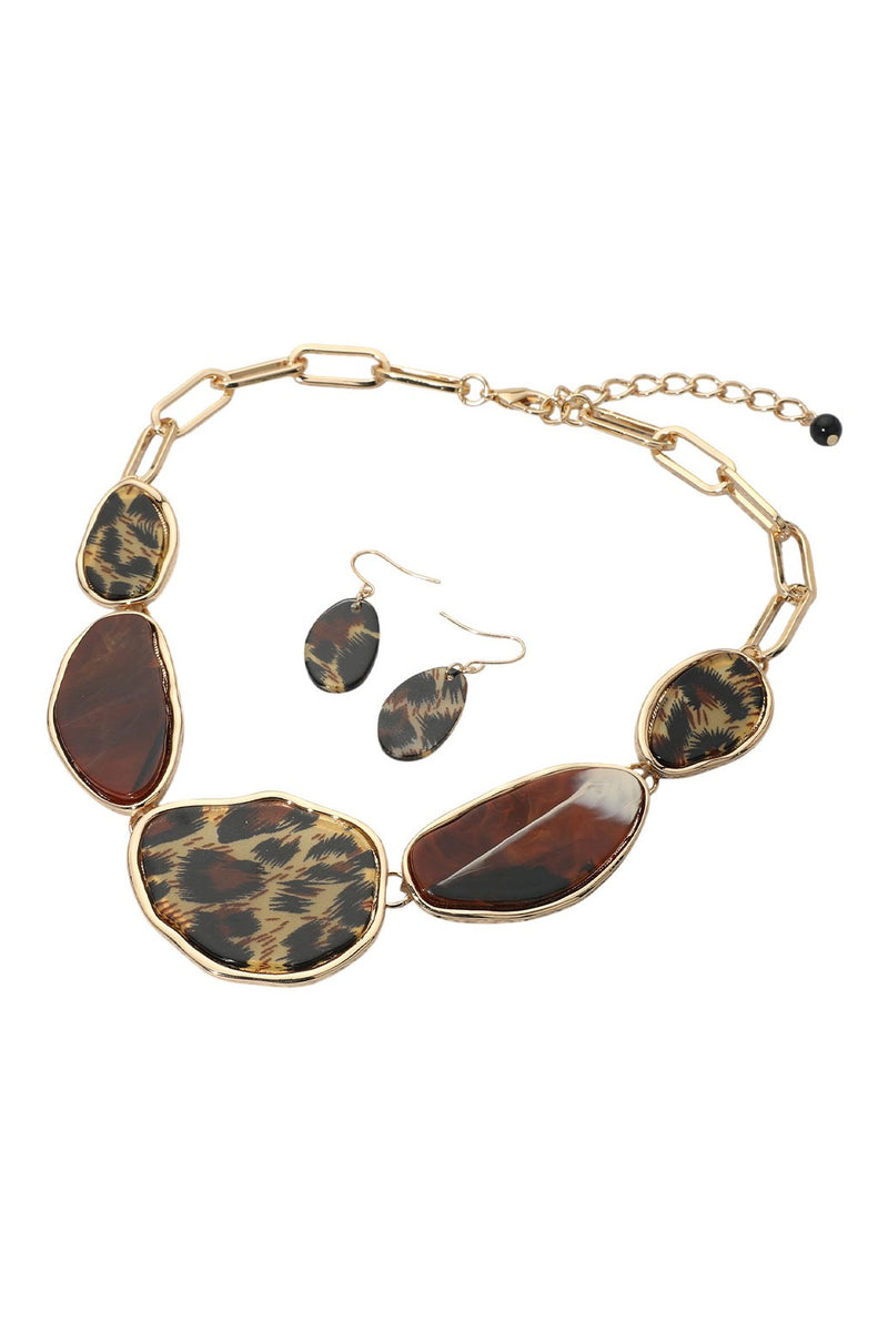 Being Bold Leopard Necklace Set