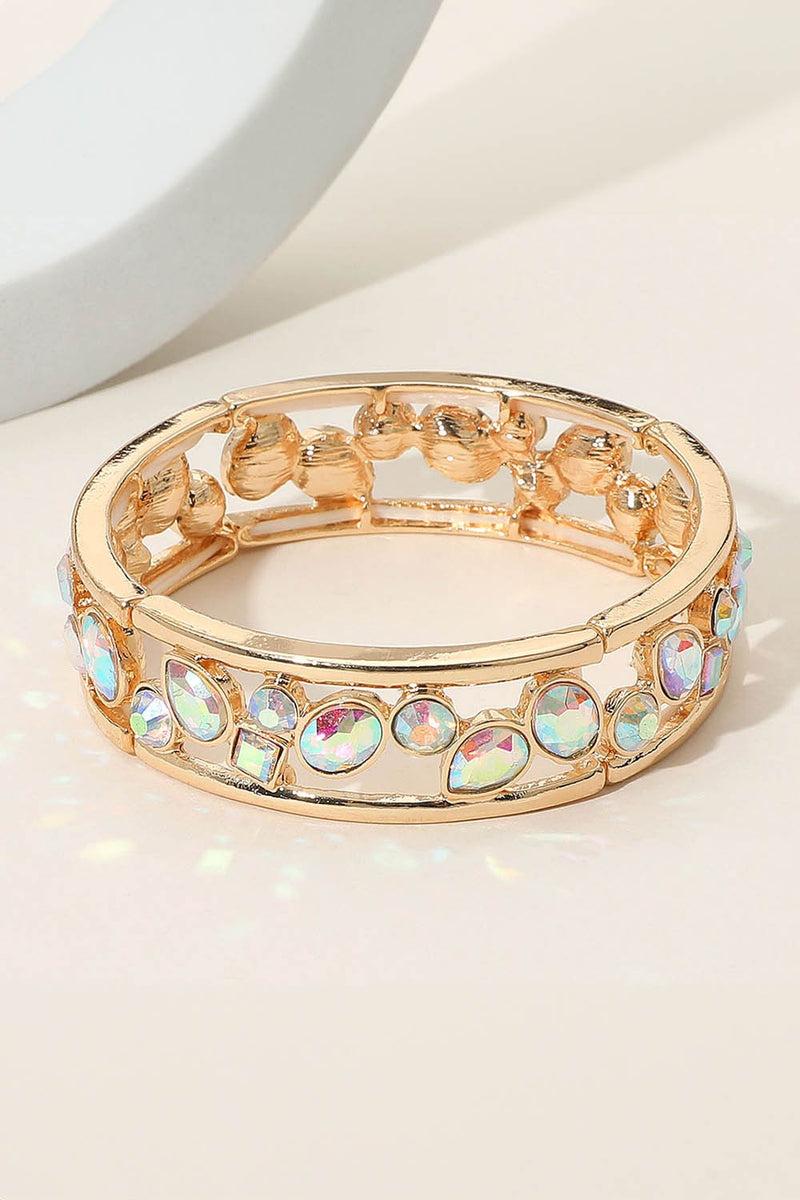 AB & Gold Stretch Bracelet