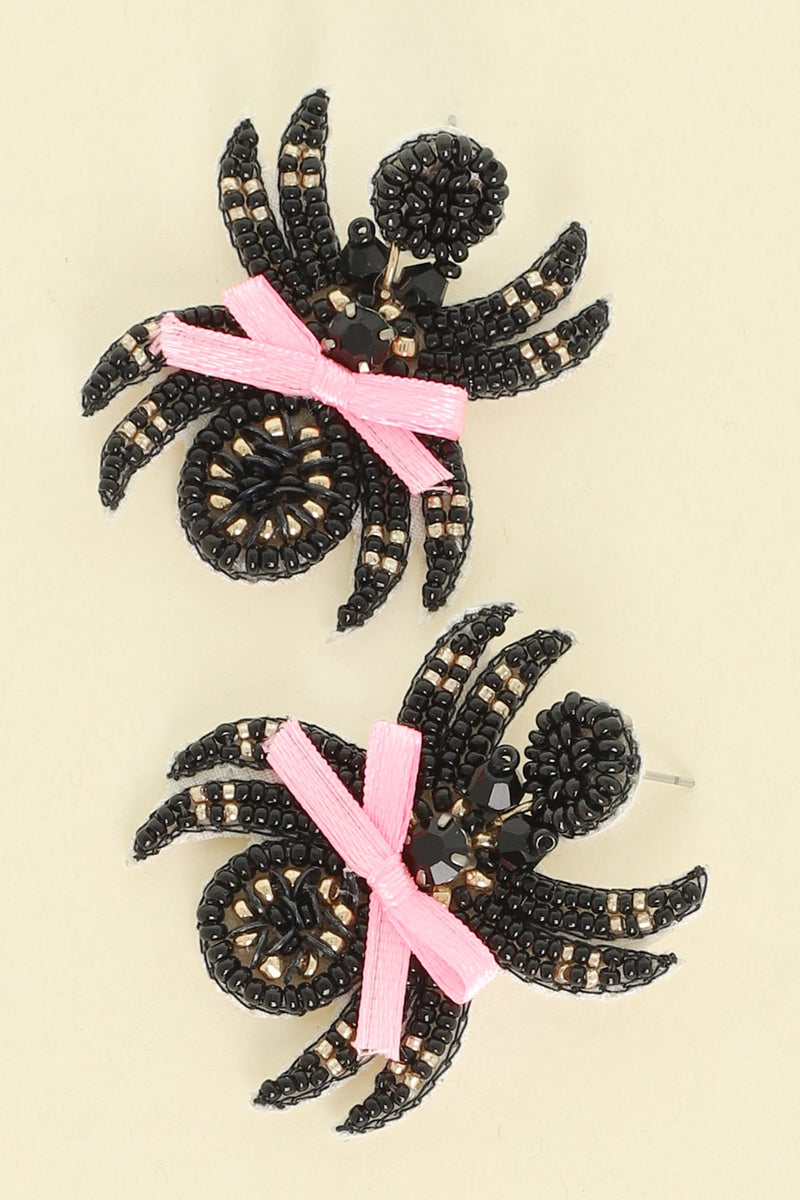 Beaded Spider Earrings
