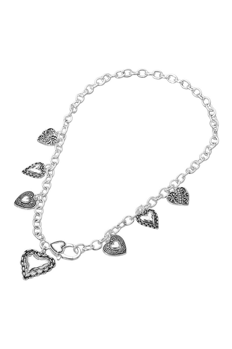 Can't Stop Heart Necklace - Silver