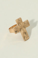Vintage Cross Ring - Gold