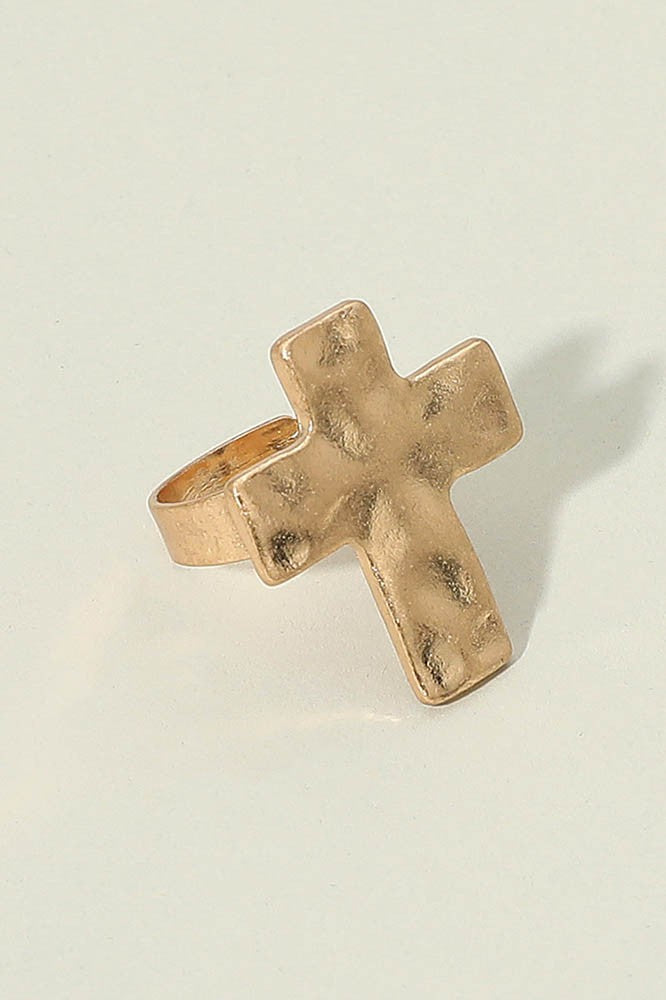 Vintage Cross Ring - Gold