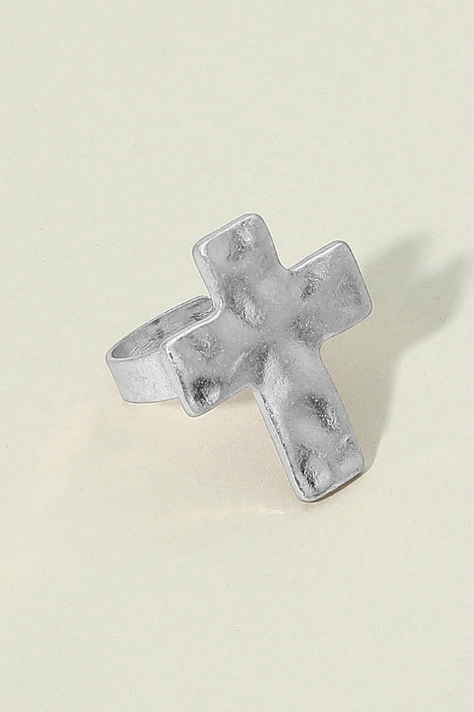 Vintage Cross Ring - Silver