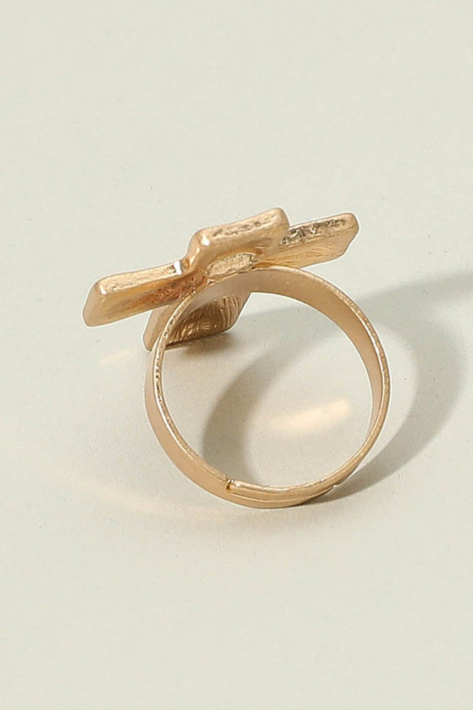 Vintage Cross Ring - Gold