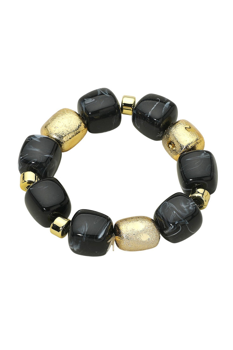 Leave Me Alone Stretch Bracelet - Black