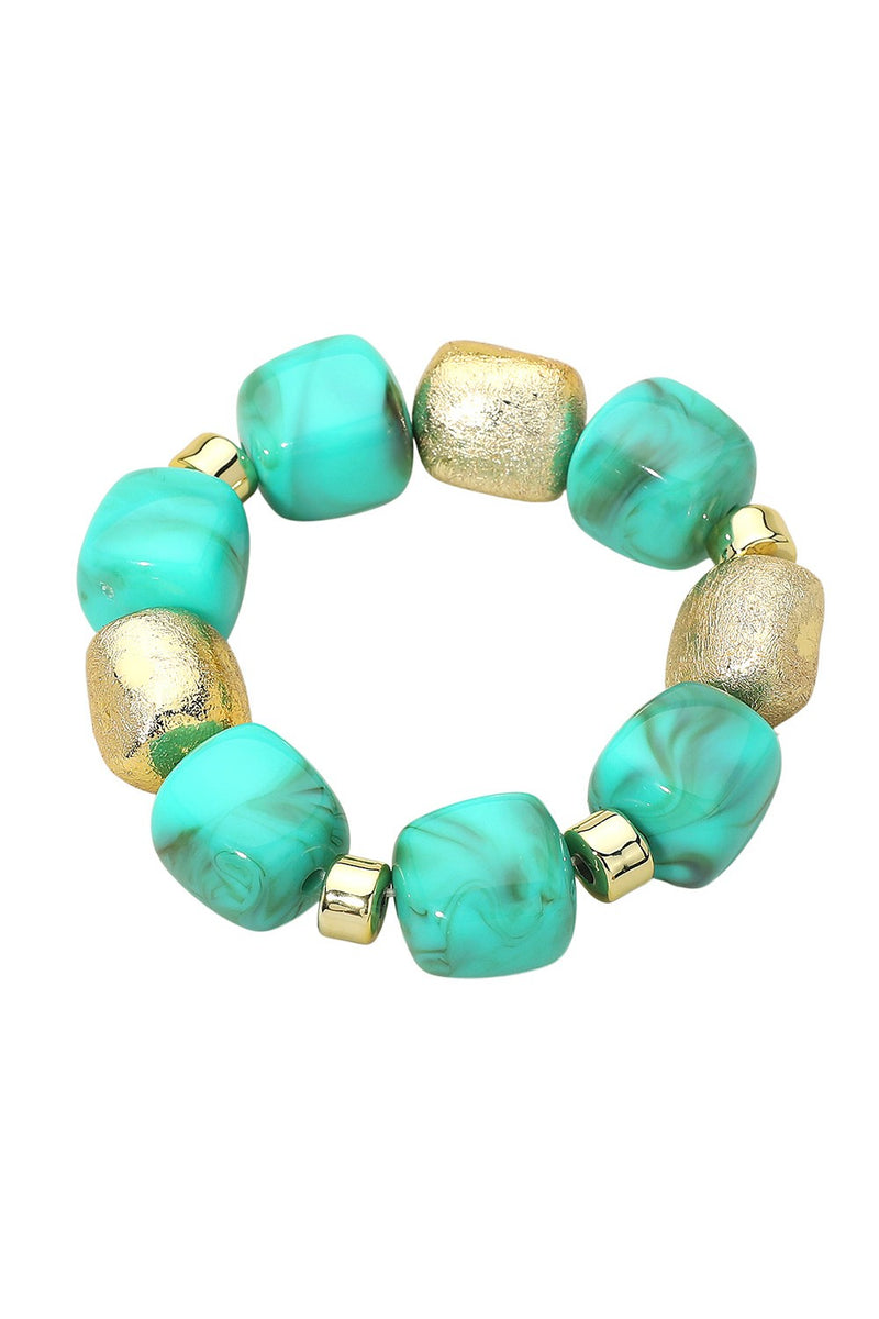 Leave Me Alone Stretch Bracelet - Turquoise