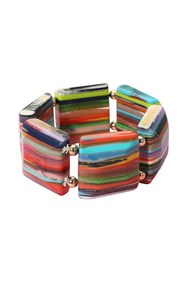 Resin Colorful Stretch Bracelet
