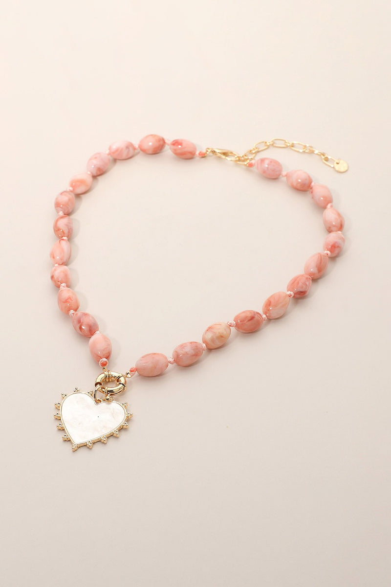Losing Hope Mother Of Pearl Necklace - Pink