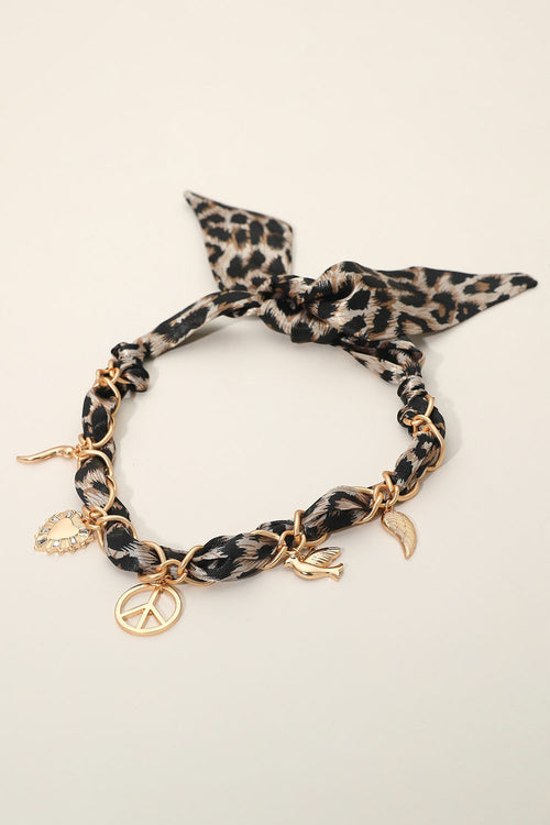 Peace Charm Leopard Necklace