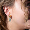 Twisted Glitter Cube Earrings