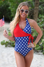 Liberty Wave Halter Swimsuit