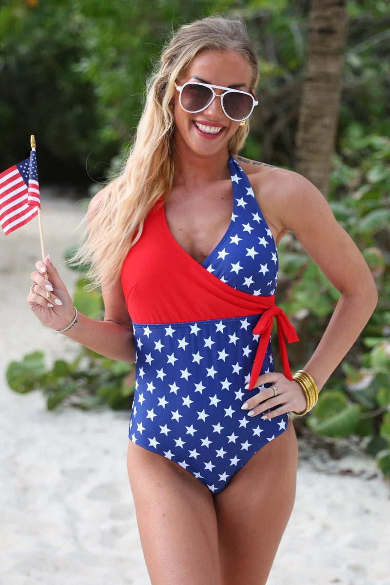 Liberty Wave Halter Swimsuit