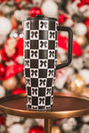 Bow Chic Checkered Tumbler