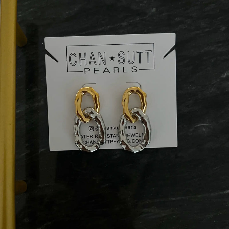 Gold + Silver Earrings - Chan Sutt