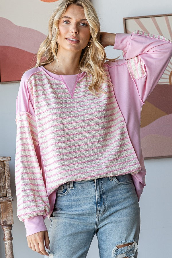 Textured Pink Top