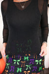 Mallory Mesh Glitter Black