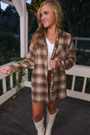 Lola Flannel Tunic Brown