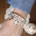 Cross Stretch Charm Bracelet
