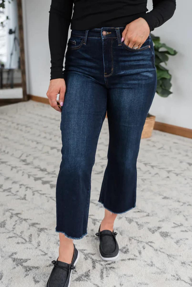 Once In Awhile Denim - Wide Crop Leg Highwaist Judy Blues