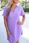 Ezra Textured Dress - Lavender