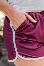 PREORDER- True Maroon Drawstring Everyday Shorts