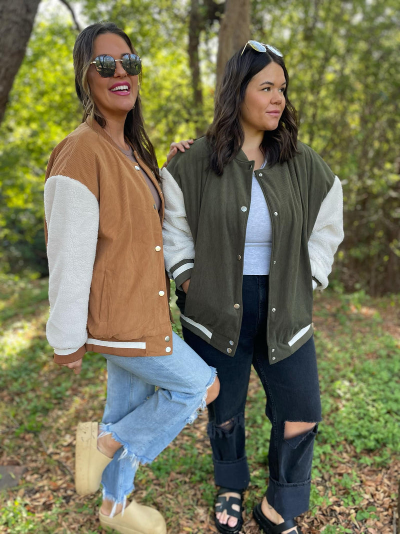 Corduroy Bomber Jacket in Two Colors