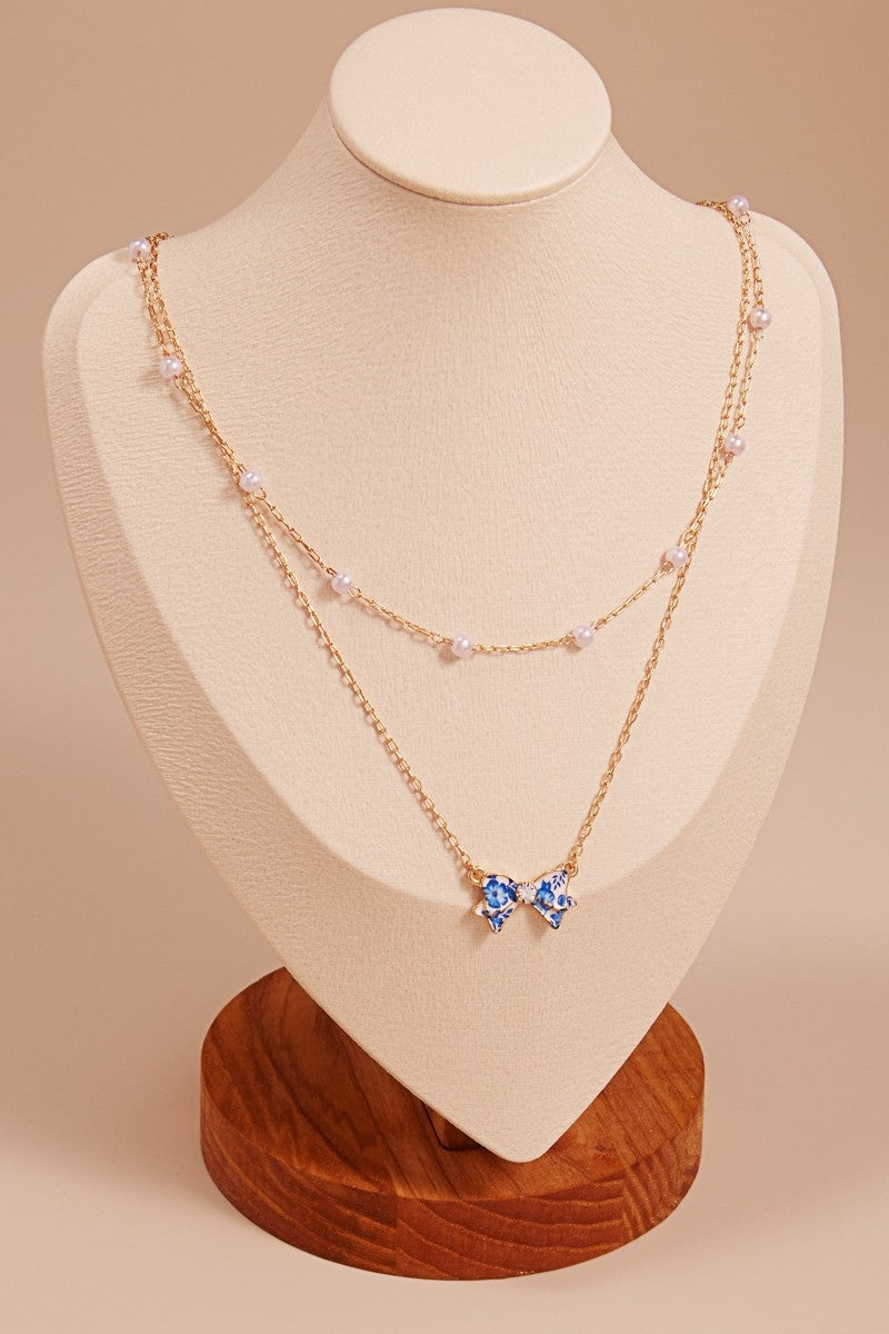 Enamel Floral Necklace