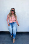 Vintage Retro  Floral Mesh