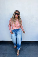 Vintage Retro  Floral Mesh