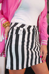 Nova Striped Denim Skirt