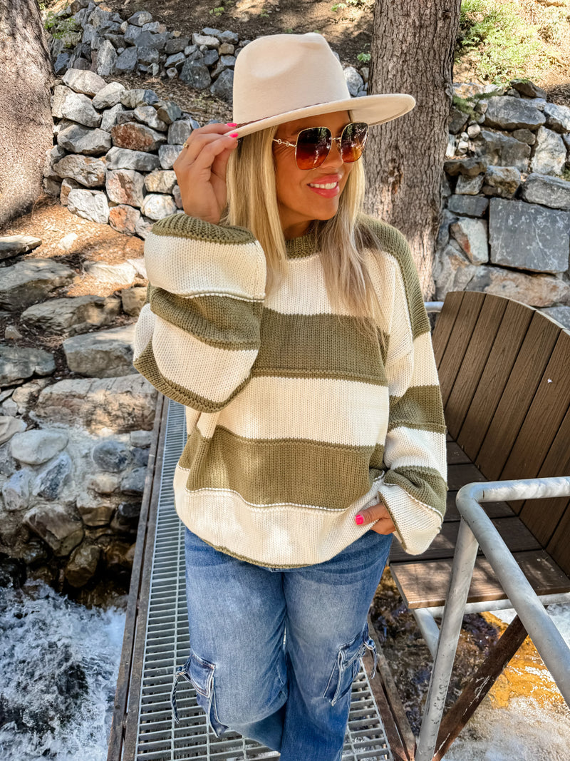 Kadie Stripe Knit Sweater in Four Colors PREORDER