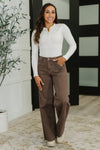 Andy High Waist Retro Wide Yarn Dyed Front Patch Pkts