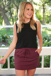 Solid Burgundy Skort