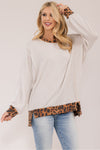 Leopard Trim Top