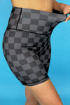 Check Back Biker Shorts
