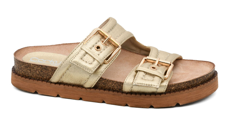 Conceited Sandals - Gold Corkys