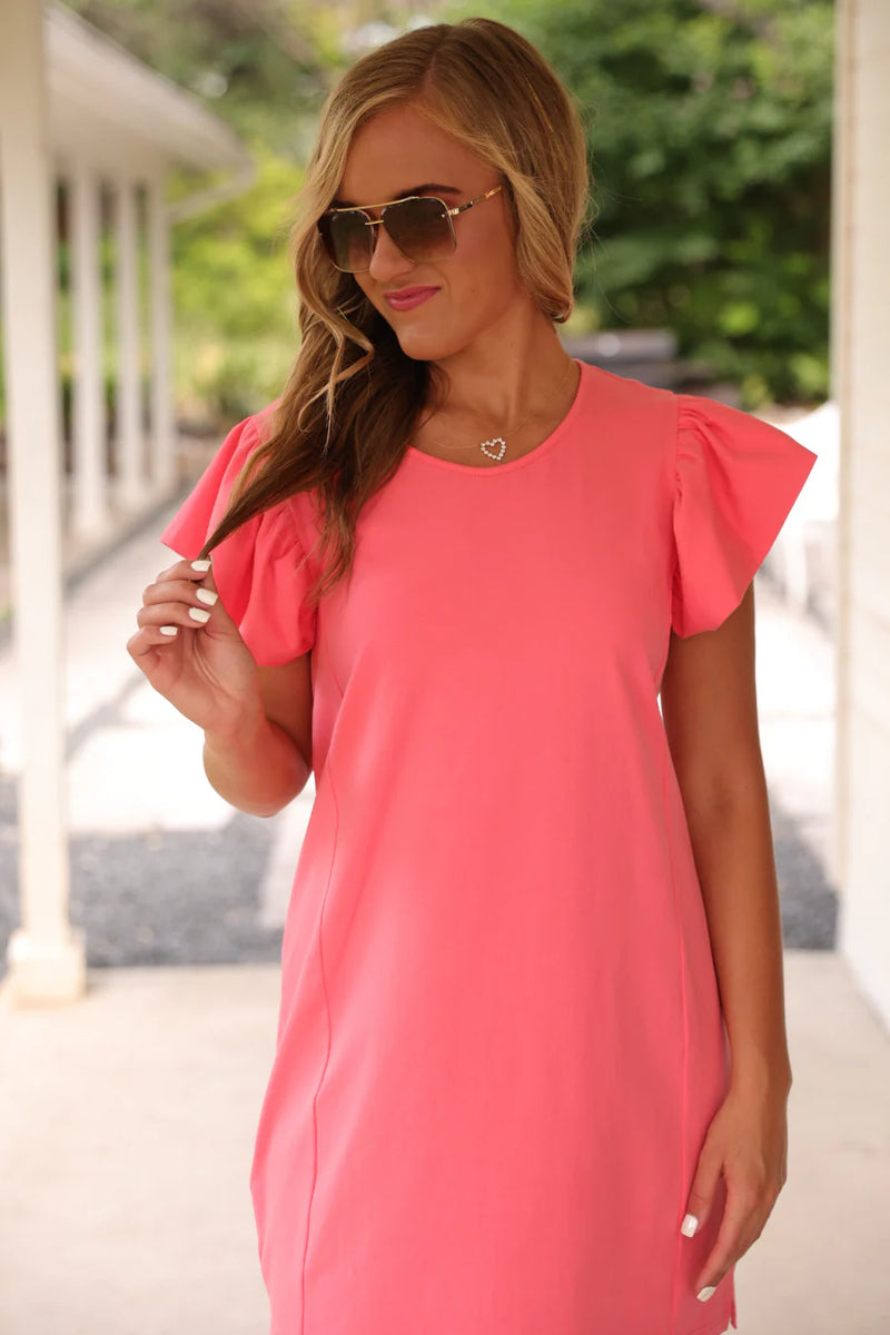 Caitlin Flutter Sleeve Dress