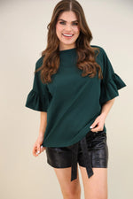 Rebecca Ruffle Sleeve Top