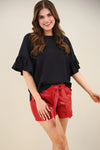 Rebecca Ruffle Sleeve Top