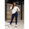PreOrder | The Nicole - Navy FLEECE Full Length with Pocket Leggings