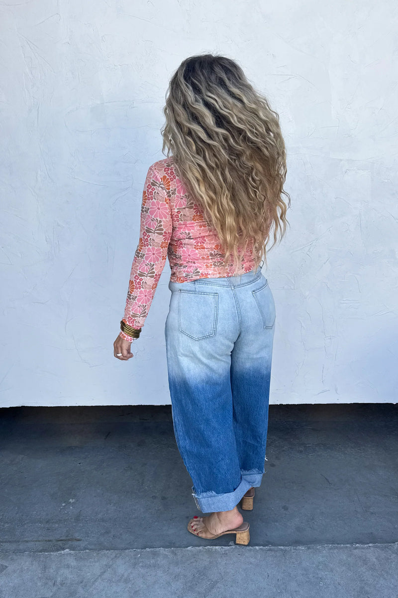 Vintage Retro  Floral Mesh